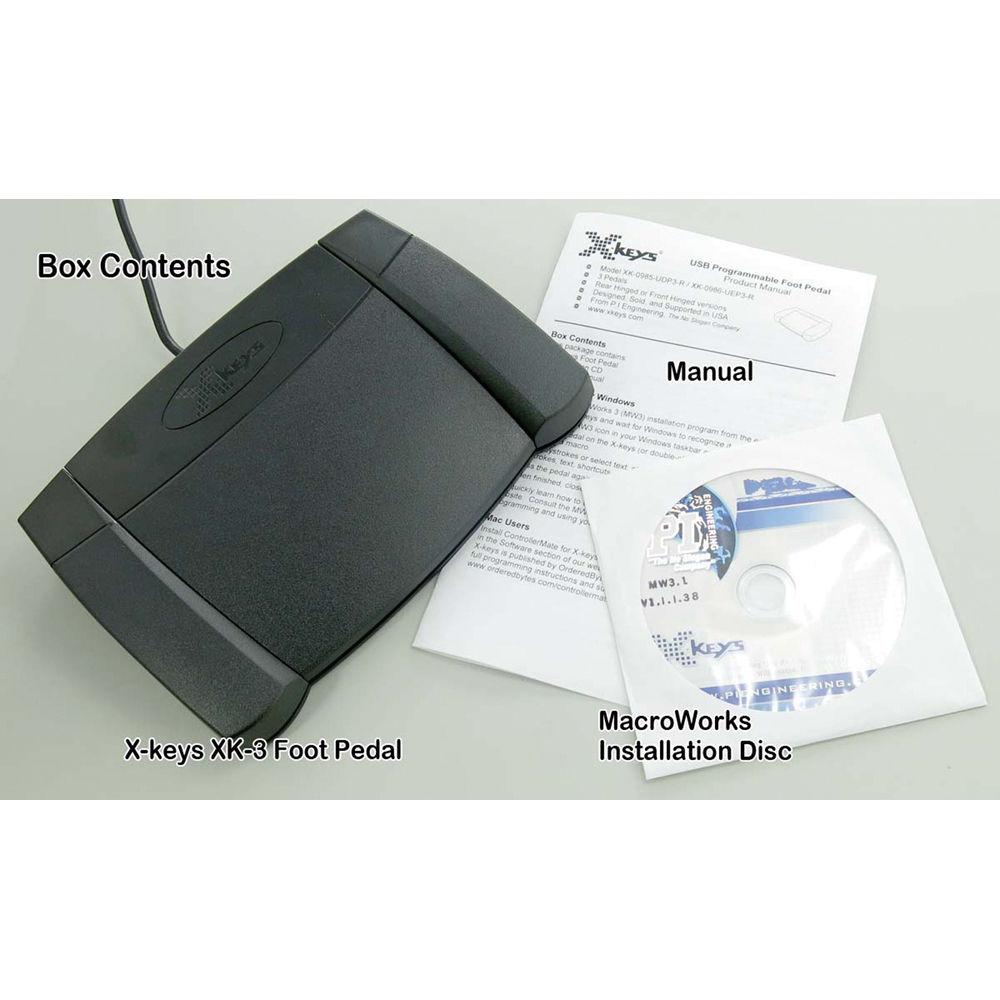 X-keys XK-3 Media Player Foot Pedal