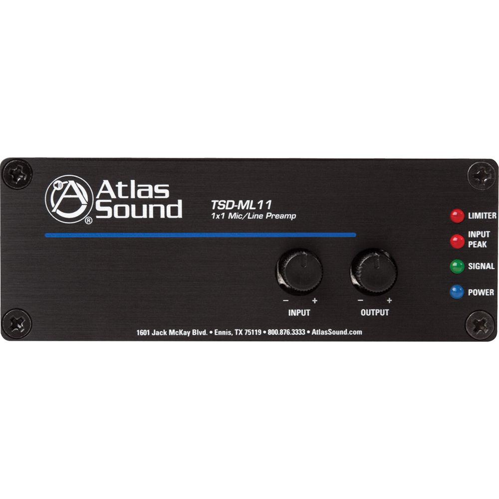 Atlas Sound TSD-ML11 1x1 Mic Line Preamp with EQ and Mute