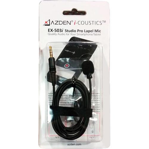 Azden i-Coustics EX-503i Lavalier Microphone For Smartphones And Tablets