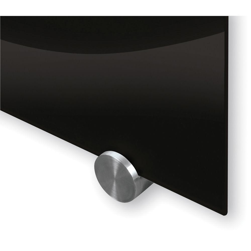 Balt Visionary Black Magnetic Glass Dry Erase Whiteboard