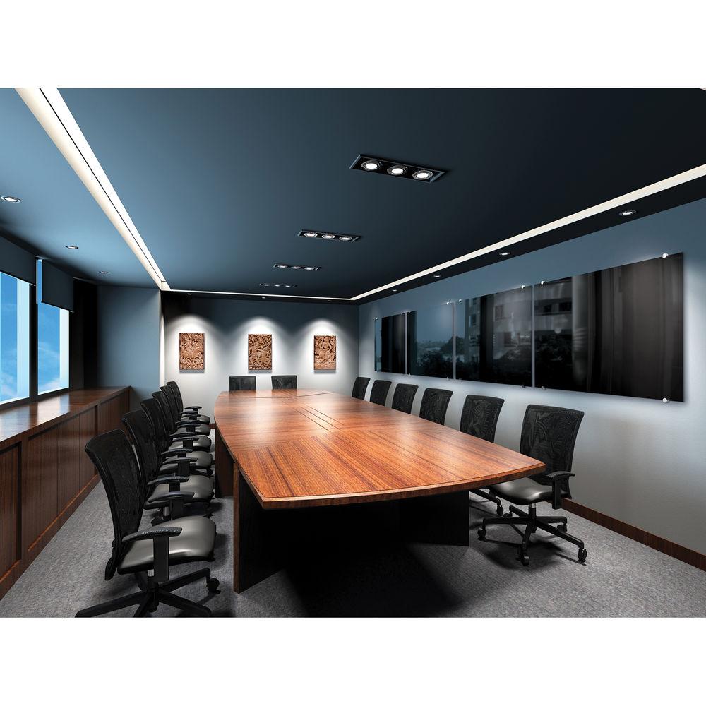 Balt Visionary Black Magnetic Glass Dry Erase Whiteboard