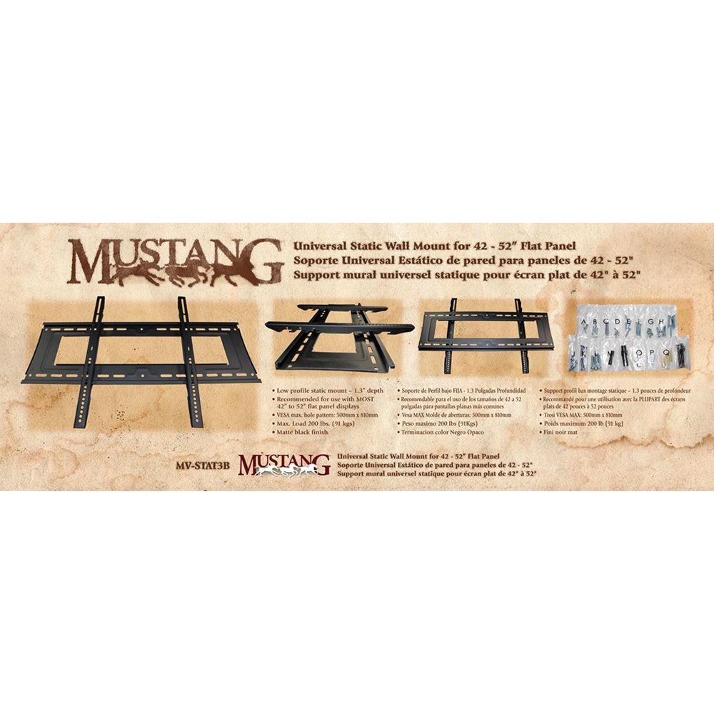Mustang MV-STAT3B Static Mount for 32-55" TVs