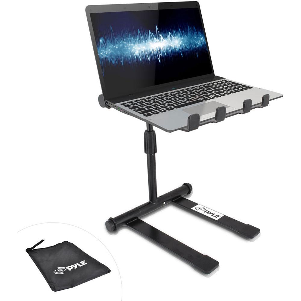 Pyle Pro PLPTS55 Universal Portable Foldable Professional DJ Laptop Stand with Telescopic Height Adjustment
