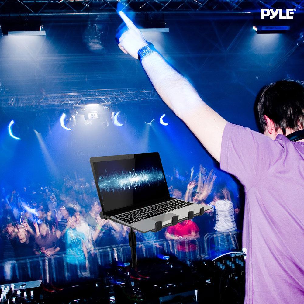Pyle Pro PLPTS55 Universal Portable Foldable Professional DJ Laptop Stand with Telescopic Height Adjustment