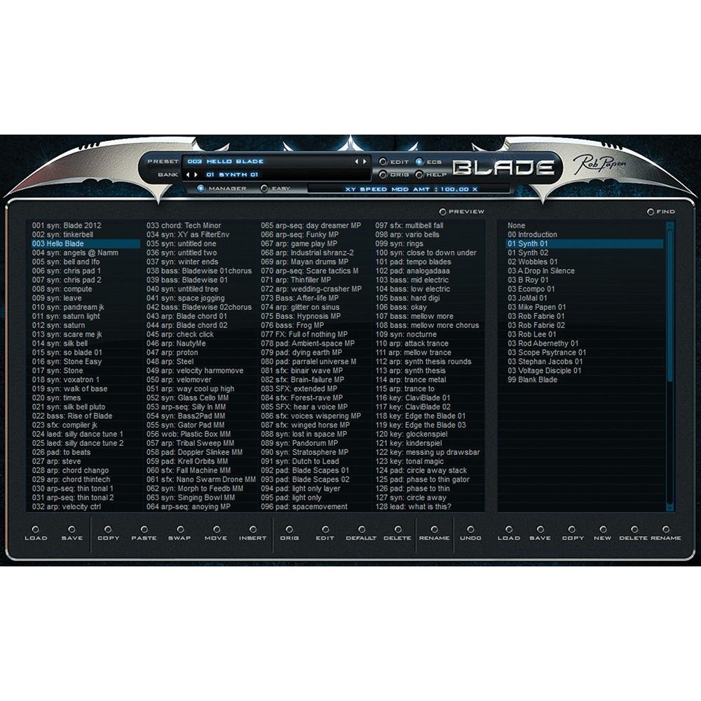 Rob Papen Blade Virtual Synth Software for Composers, Producers, and Sound Designers