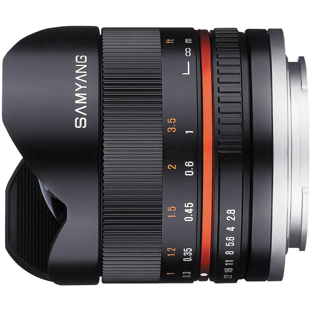 Samyang 8mm f 2.8 Fisheye II Lens for Canon EF-M Mount