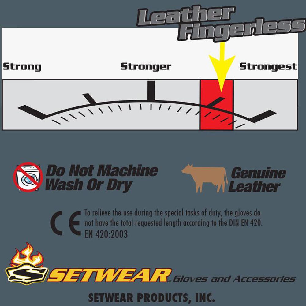 Setwear Leather Fingerless Gloves