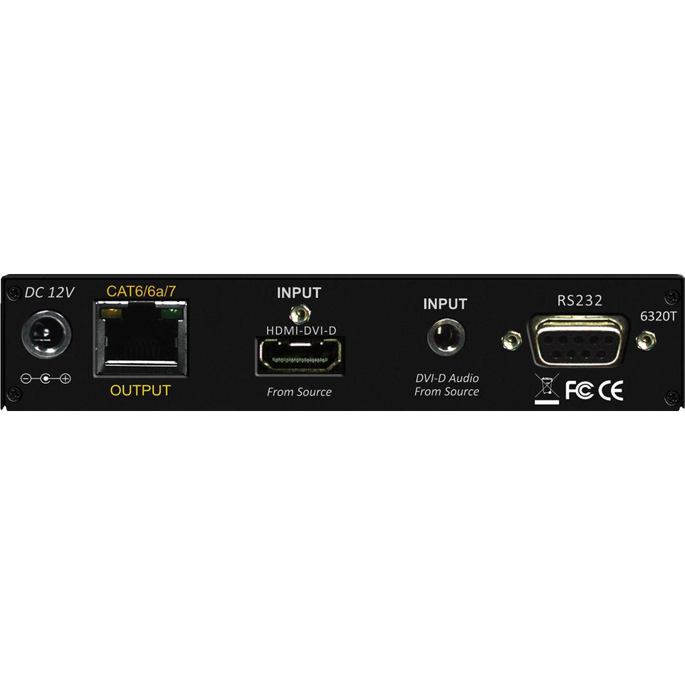 Shinybow SB-6320T HDMI HDBaseT Transmitter with Dual LAN, 2-Way IR, RS-232, and Audio for DVI