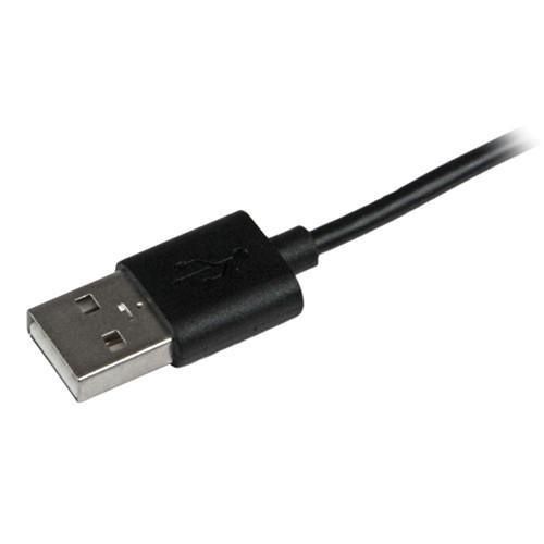 StarTech Angled Black Apple 8-pin Lightning Connector to USB Cable for iPhone iPod iPad