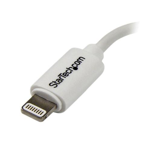 StarTech White Micro USB to Apple 8-pin Lightning Connector Adapter for iPhone iPod iPad