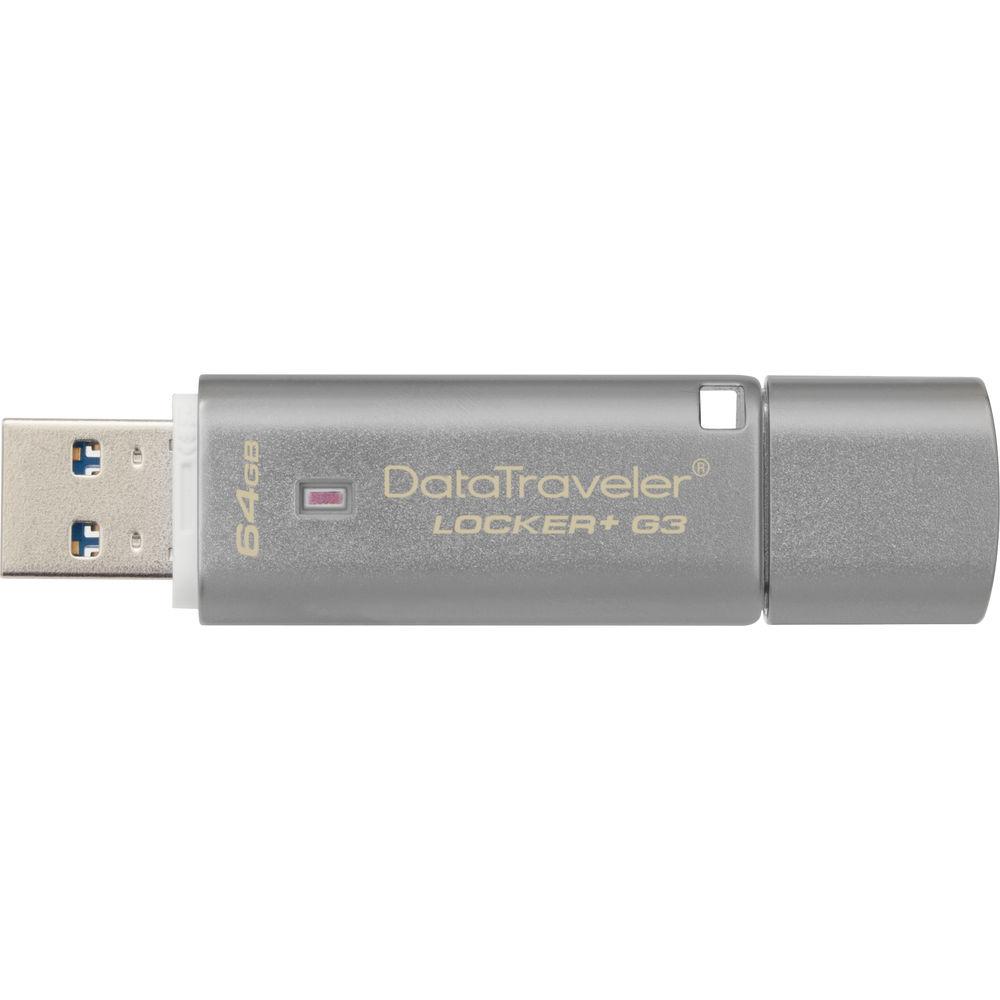 Kingston 64GB DataTraveler Locker G3 USB 3.0 Flash Drive