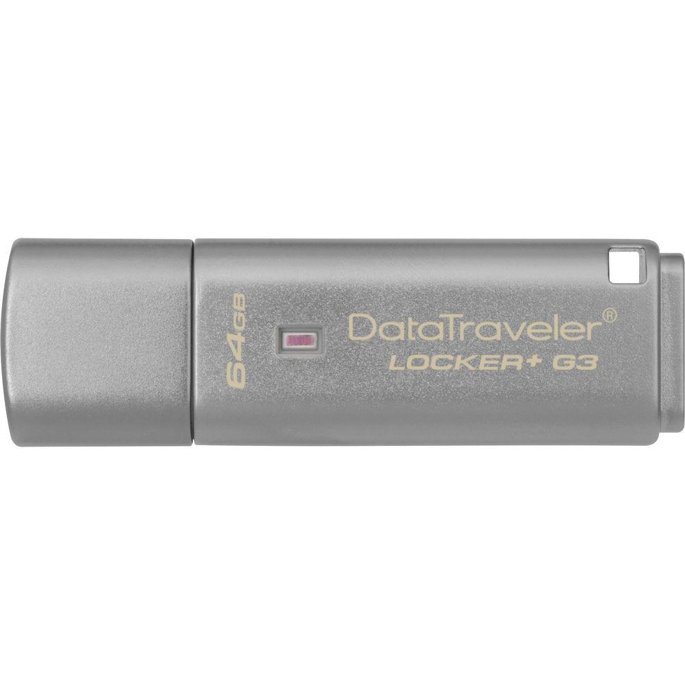 Kingston 64GB DataTraveler Locker G3 USB 3.0 Flash Drive