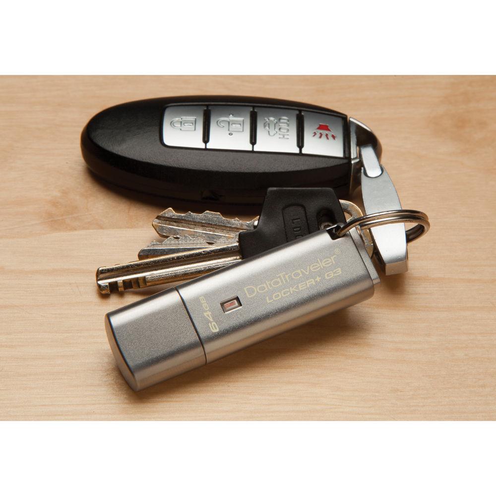 Kingston 64GB DataTraveler Locker G3 USB 3.0 Flash Drive