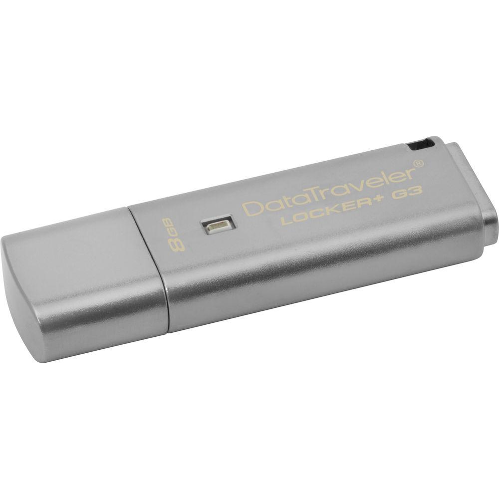 Kingston 8GB DataTraveler Locker G3 USB 3.0 Flash Drive