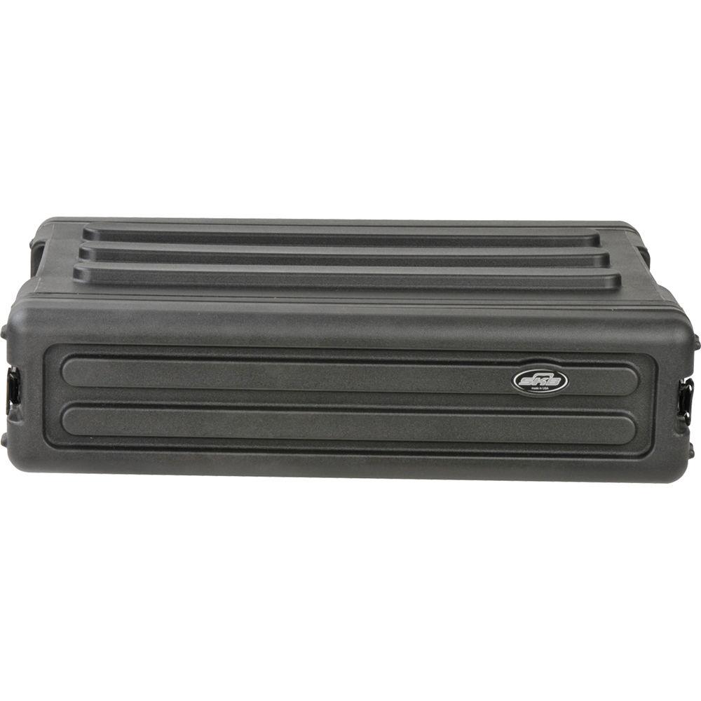 SKB 2U Roto Shallow Rack Case with Steel Rails