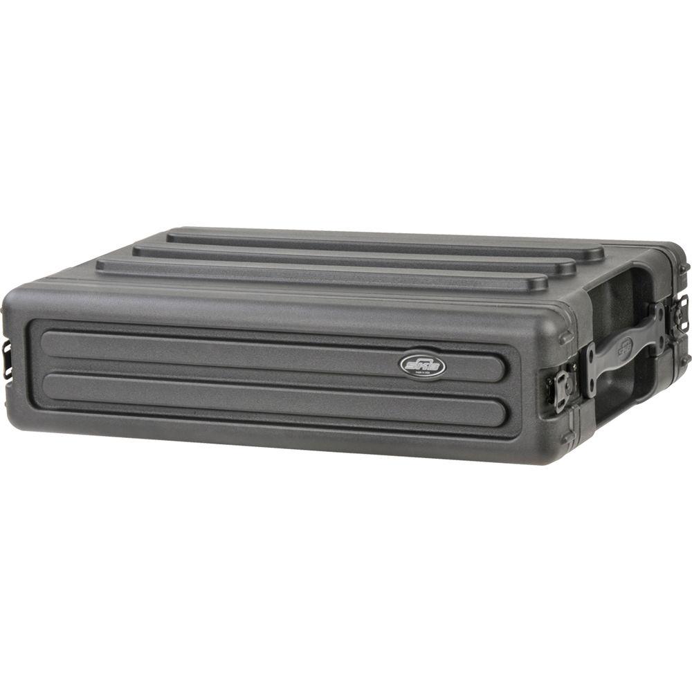 SKB 2U Roto Shallow Rack Case with Steel Rails