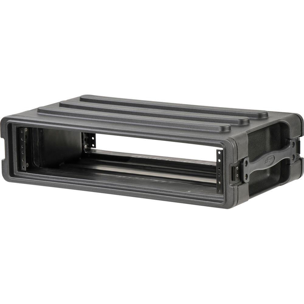 SKB 2U Roto Shallow Rack Case with Steel Rails