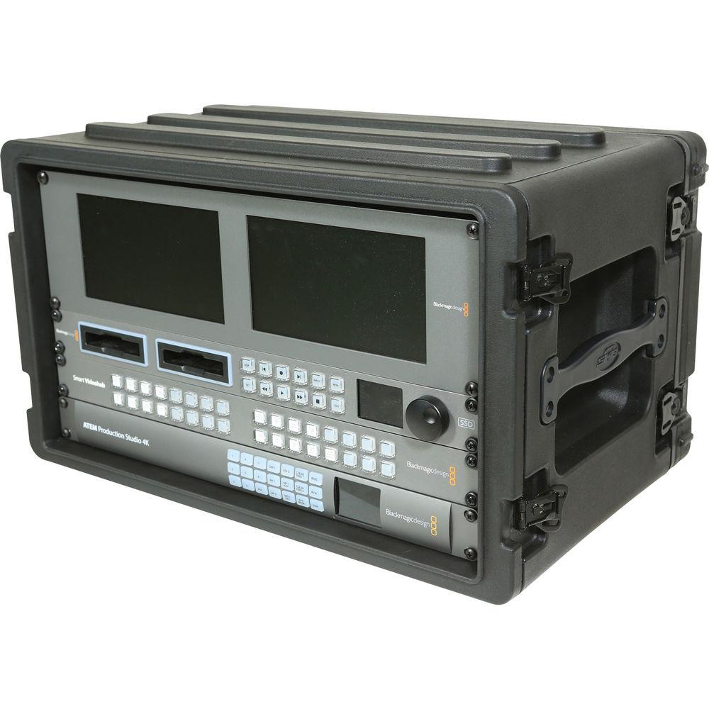 SKB 6U Roto Shallow Rack Case with Steel Rails