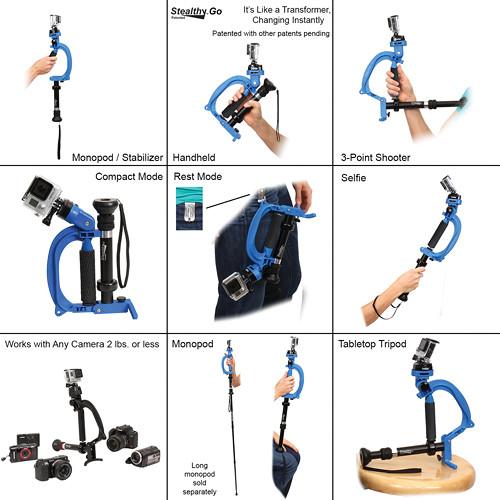 VariZoom StealthyGo Multi-Use Support & Stabilizer for GoPro Small Camera