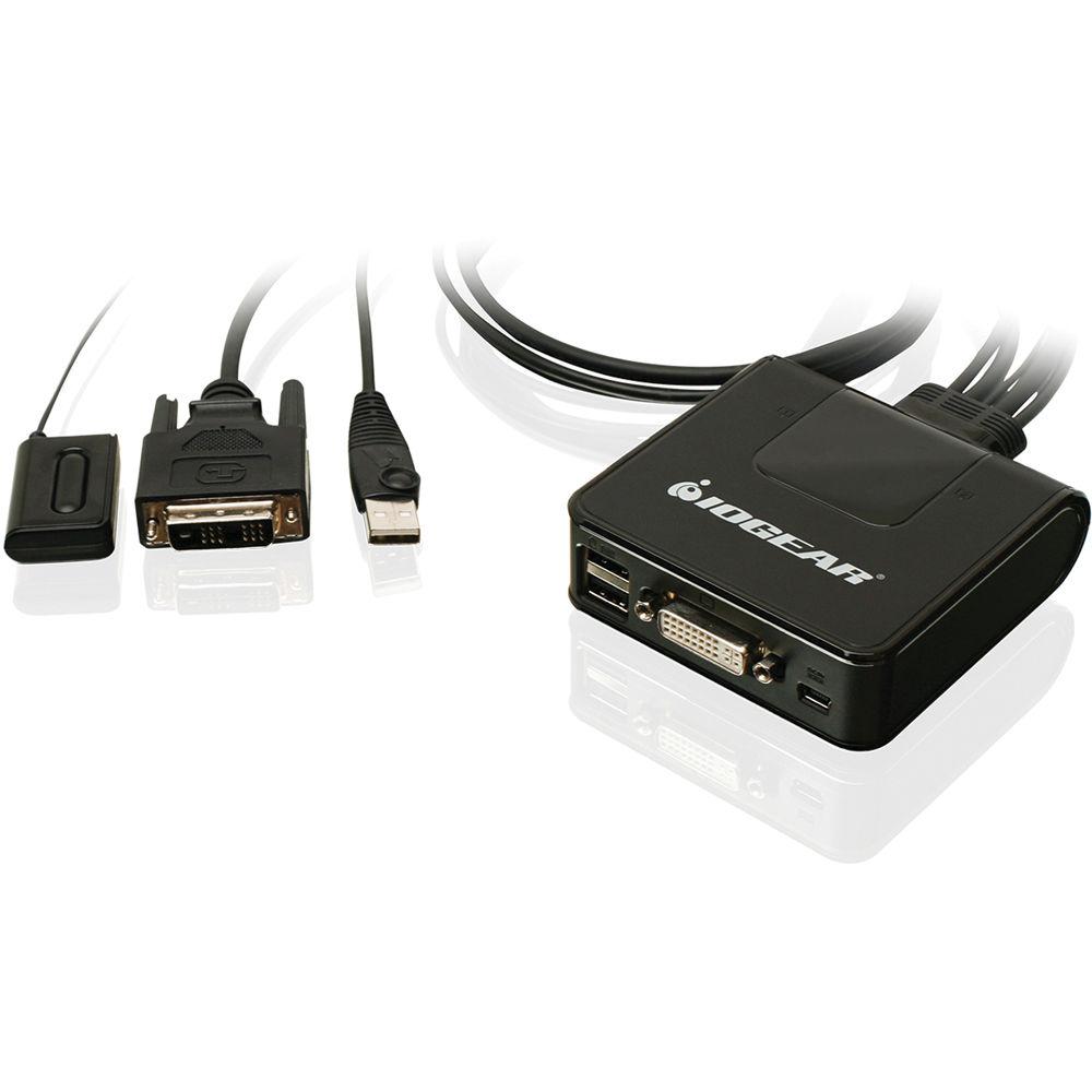 IOGEAR 2-Port USB DVI Cable KVM Switch