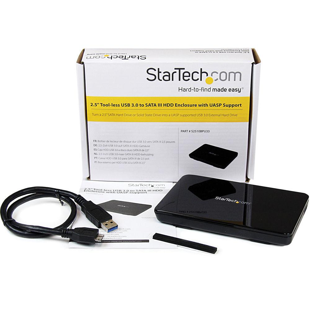 StarTech 2.5" USB 3.0 SATA III SSD Hard Drive Enclosure