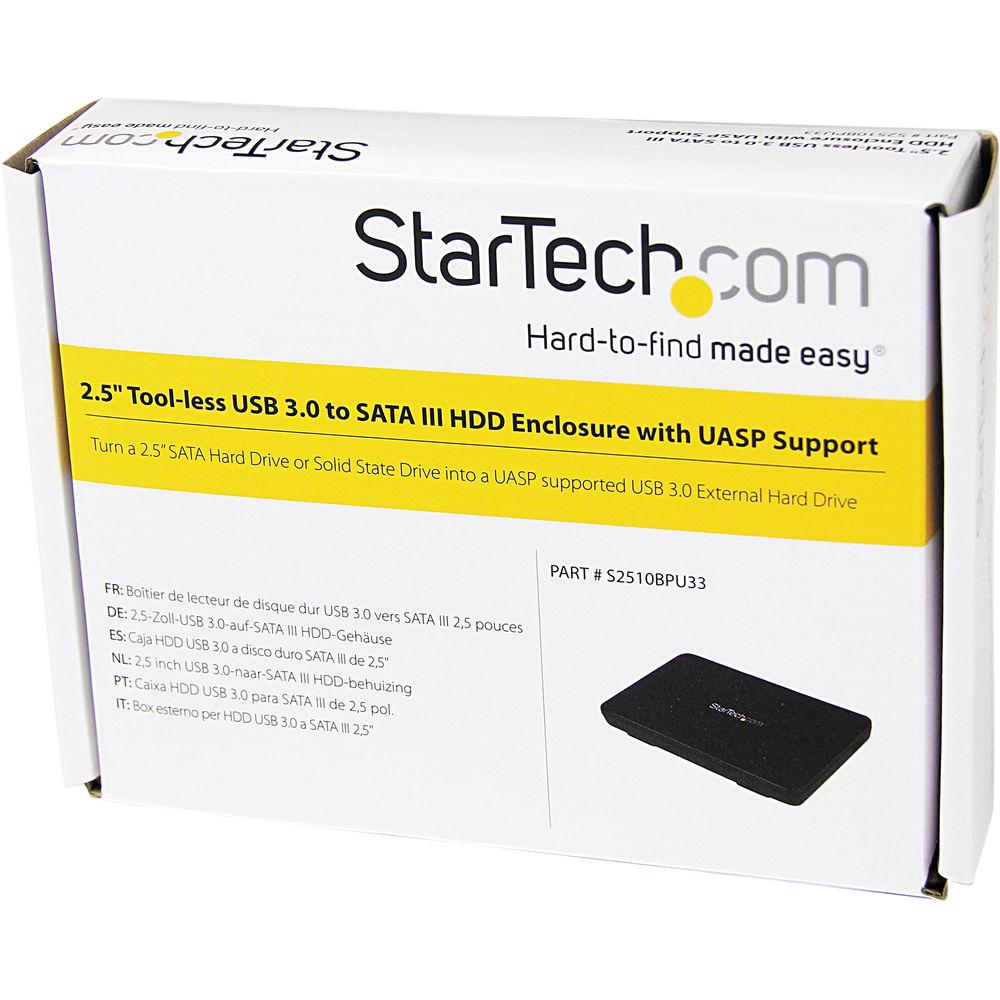 StarTech 2.5" USB 3.0 SATA III SSD Hard Drive Enclosure