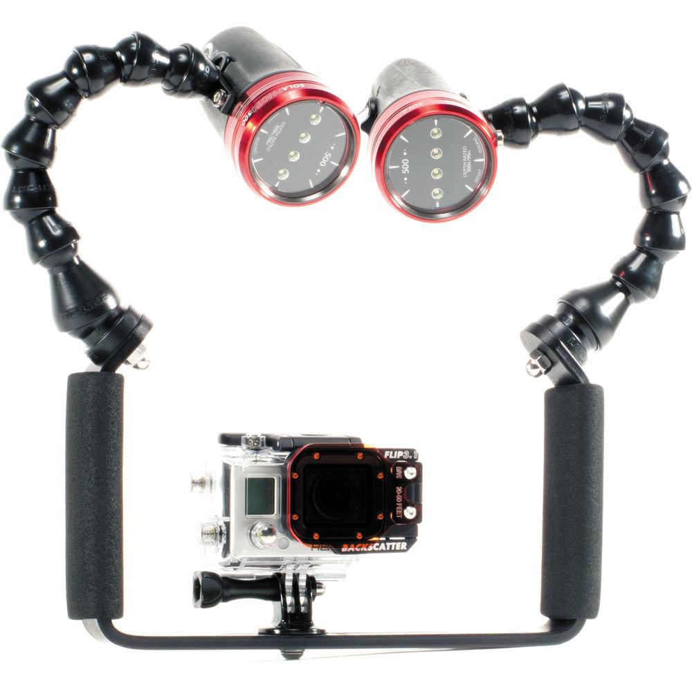 Flip Filters Backscatter GoPro Double Handle & Tray with Tripod Adaptor