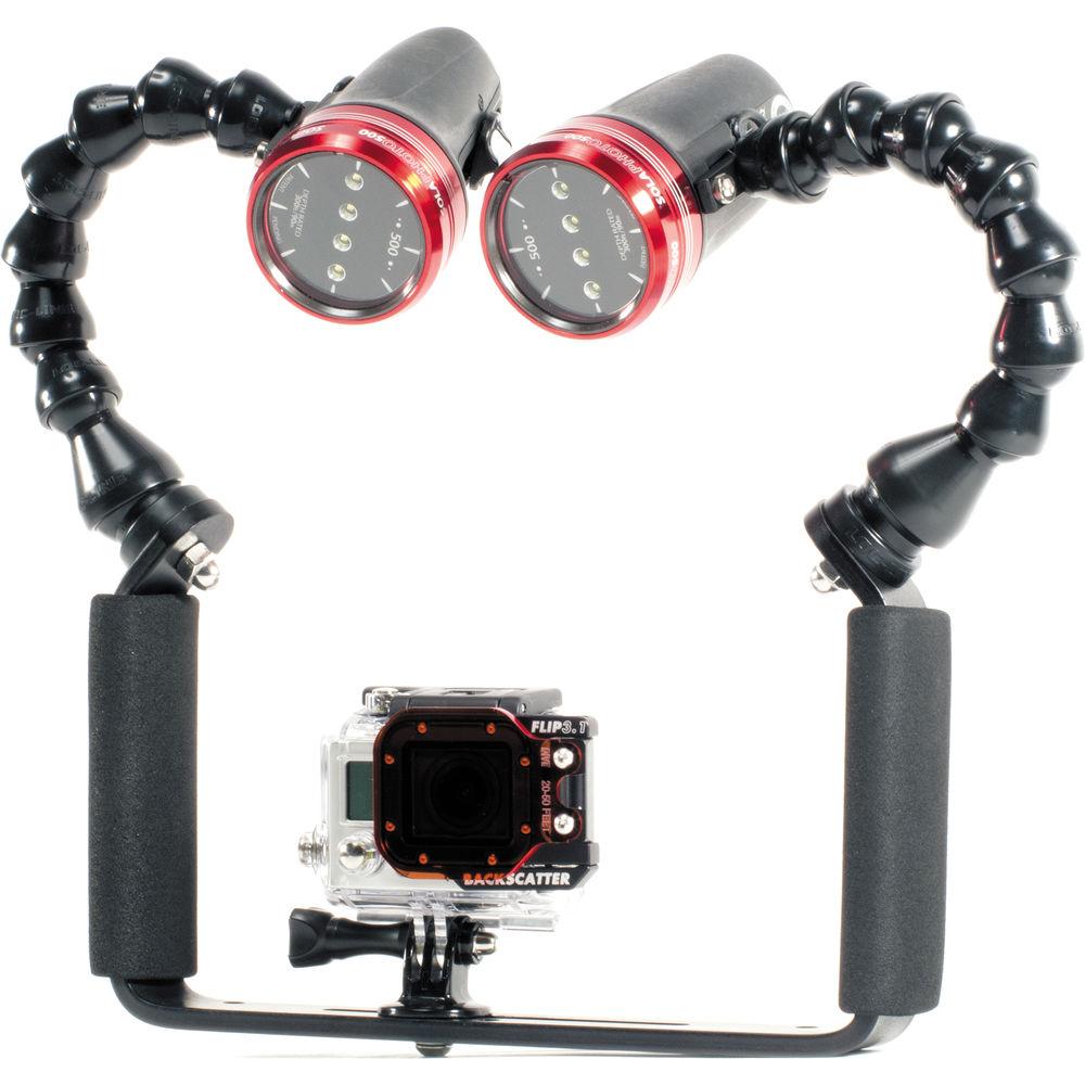 Flip Filters Backscatter GoPro Double Handle & Tray with Tripod Adaptor