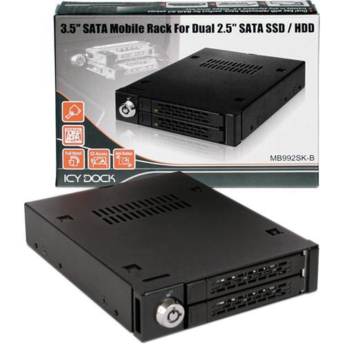 Icy Dock ToughArmor 2 x 2.5" SATA Mobile Rack for 3.5" Drive Bay
