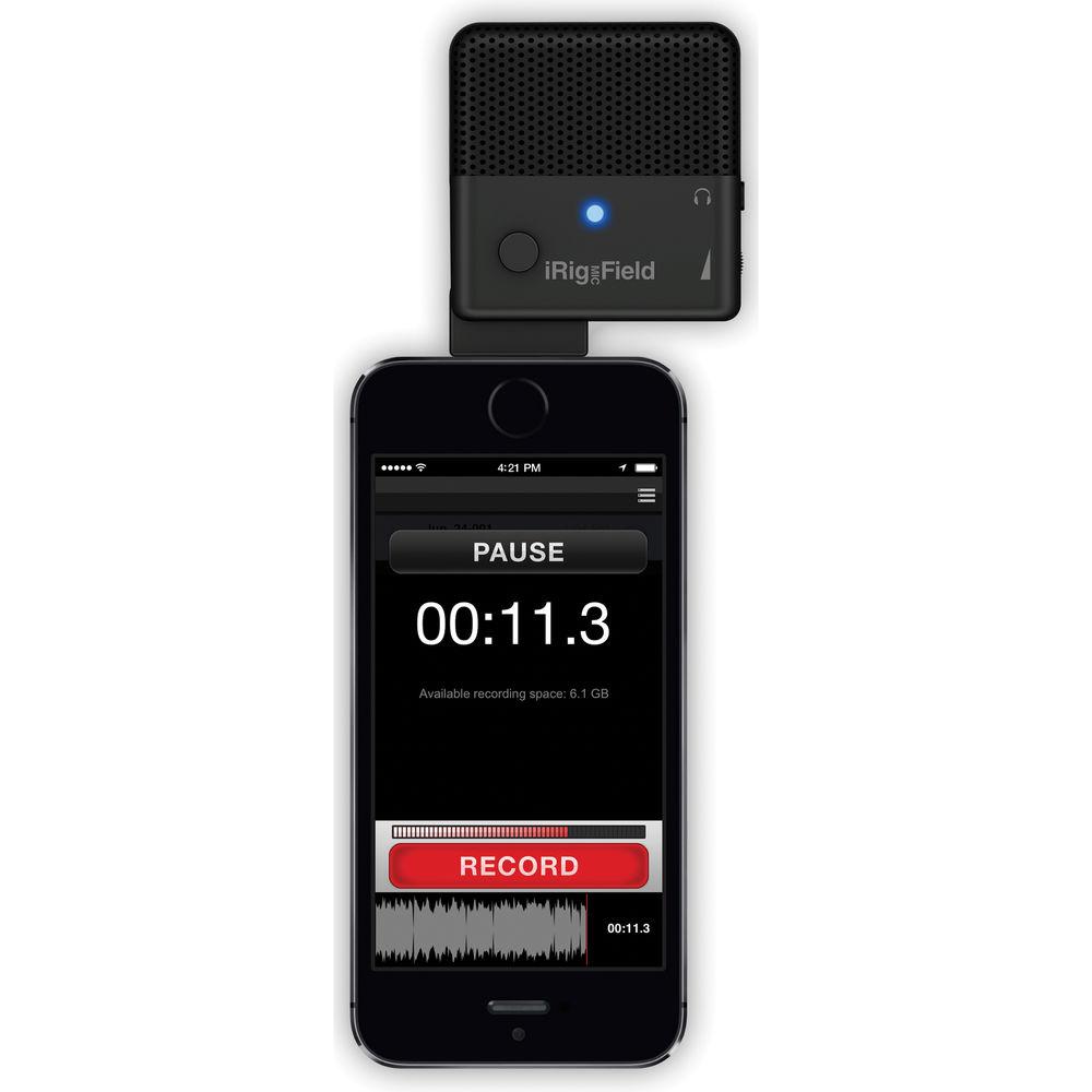 IK Multimedia iRig Mic Field- Stereo Digital Field Recording iOS Microphone