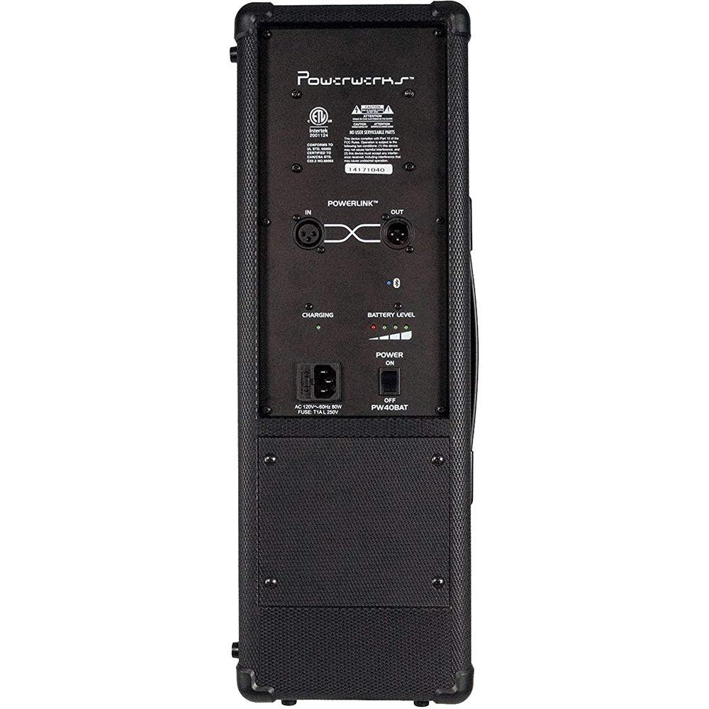 Powerwerks PW40BATBT Bluetooth-Enabled Portable PA System