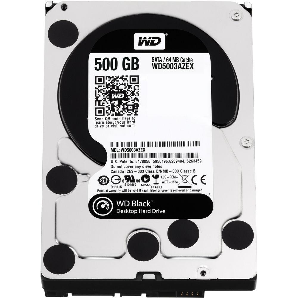 WD 500GB Black 7200 rpm SATA III 3.5" Internal HDD