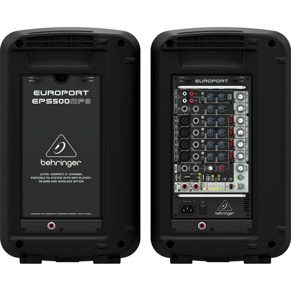 Behringer EUROPORT EPS500MP3 500W 8-Channel Portable PA System
