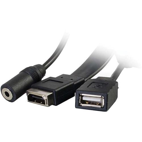 C2G HDMI, VGA, 3.5mm Audio and USB Pass Through Single Gang Wall Plate