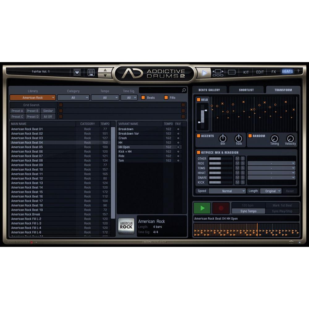 XLN Audio Fairfax Vol. 1 AD2 ADPAK - Virtual Drum Kit