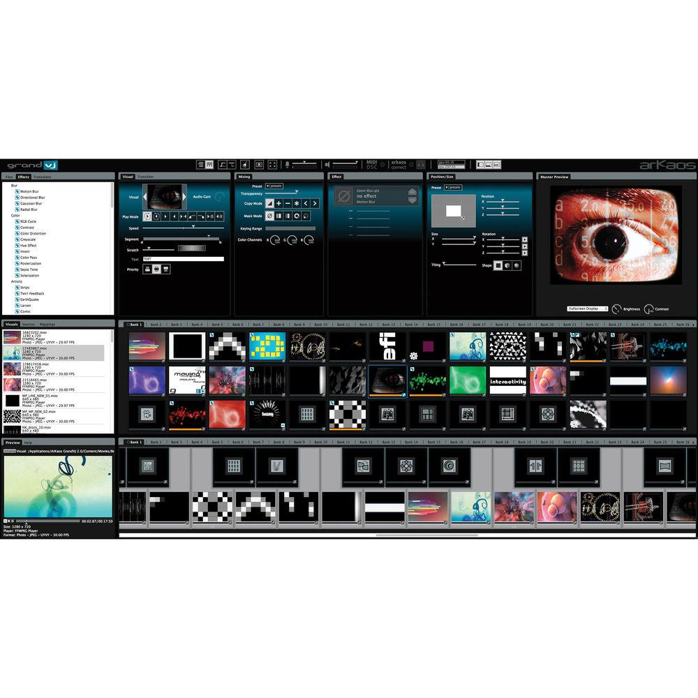 American DJ Grand VJ by ArKaos- Eight Layer Video Mix VJ Software