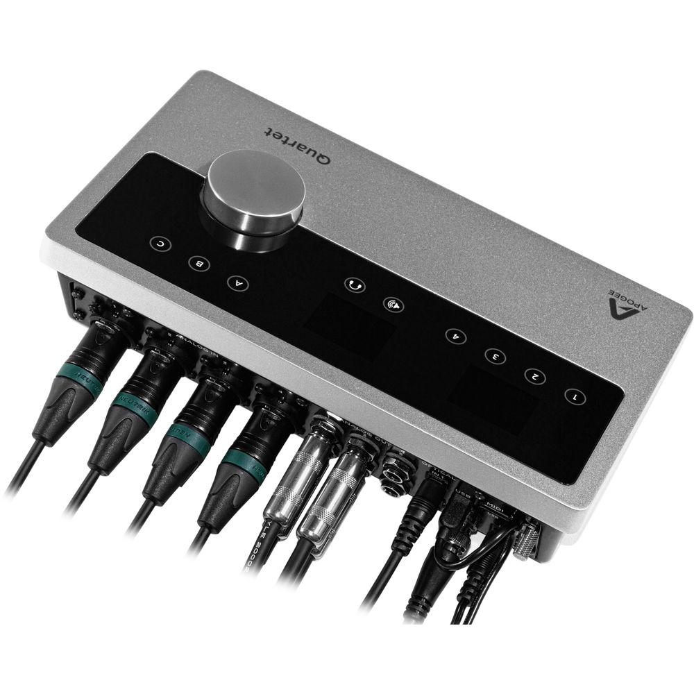 Apogee Electronics Quartet USB 2.0 Audio Interface for Mac, iOS & Windows 10 with Lightning Connector Cable