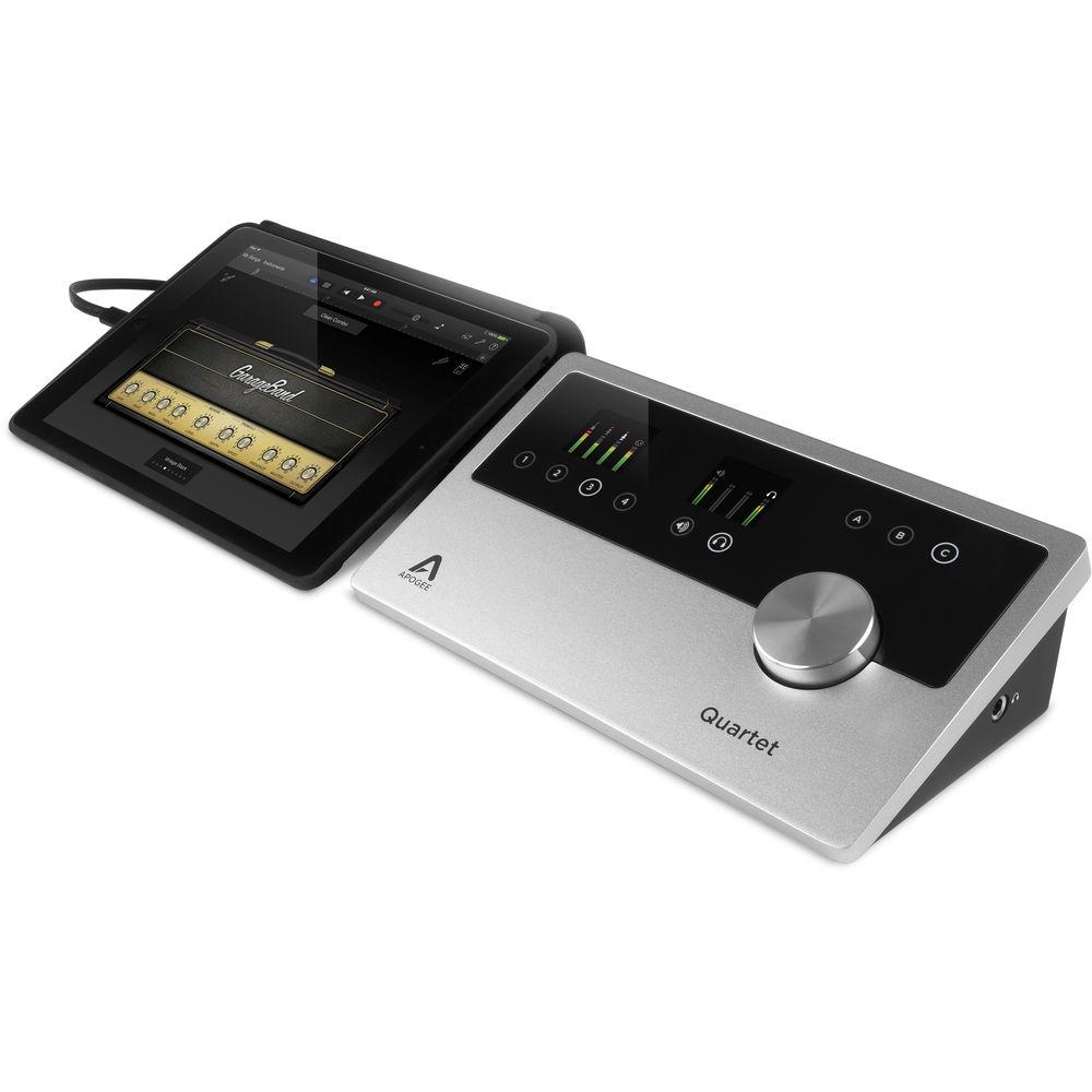 Apogee Electronics Quartet USB 2.0 Audio Interface for Mac, iOS & Windows 10 with Lightning Connector Cable