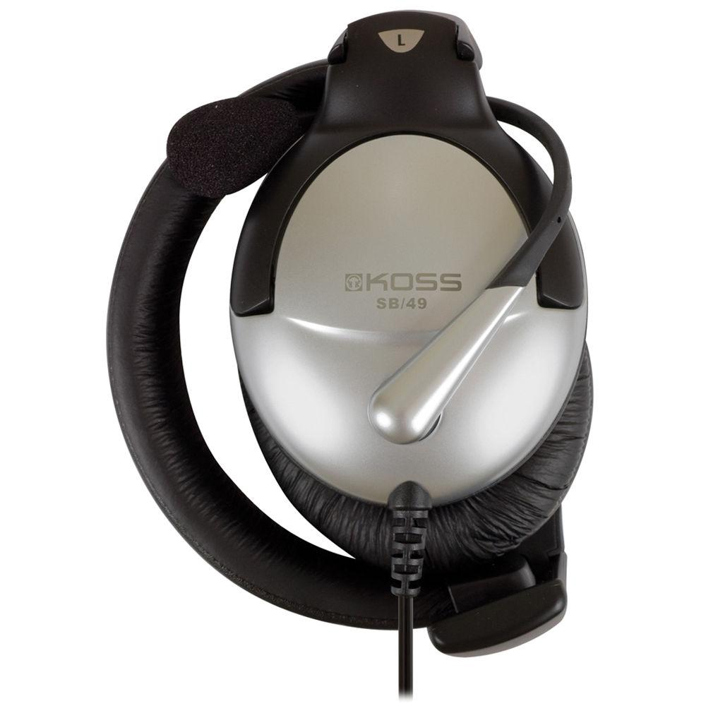 Koss SB49 Full Size Communication Headset with Noise-Canceling Microphone