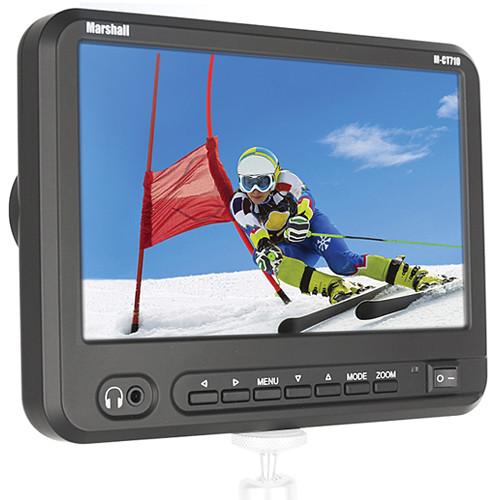 Marshall Electronics M-CT710 7" Portable Camera-Top High Resolution Monitor with Canon LP-E6 Plate Battery Charger