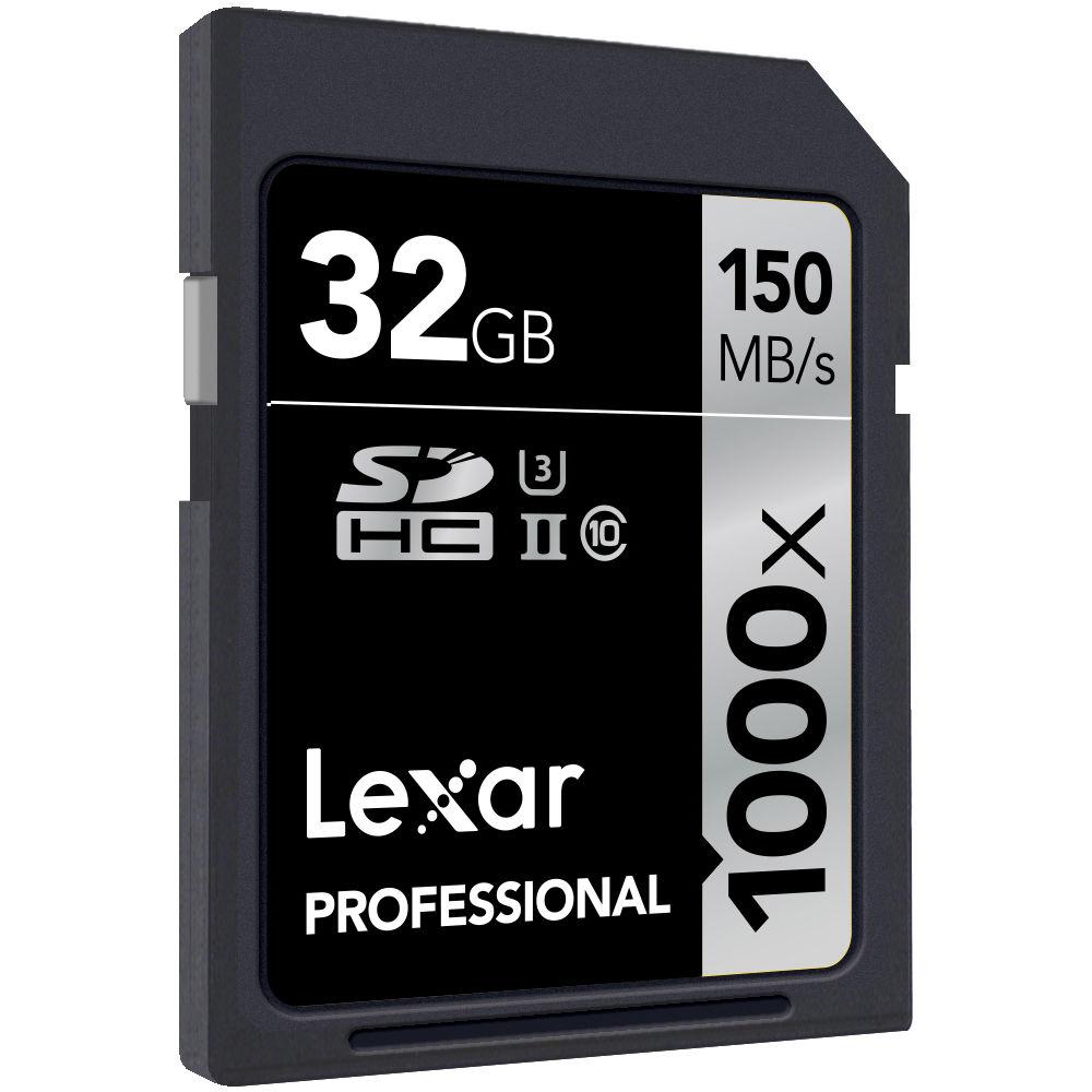 Lexar 32GB Professional 1000x UHS-II SDHC Memory Card