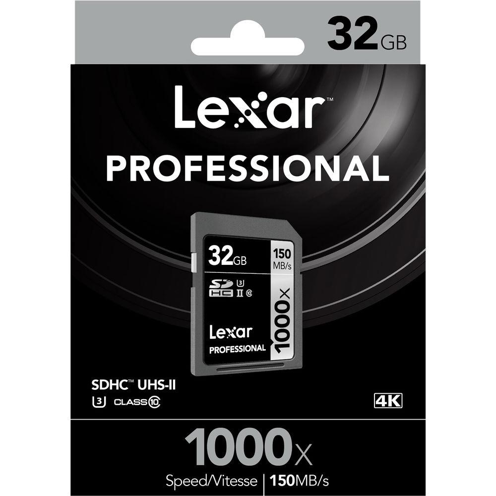 Lexar 32GB Professional 1000x UHS-II SDHC Memory Card