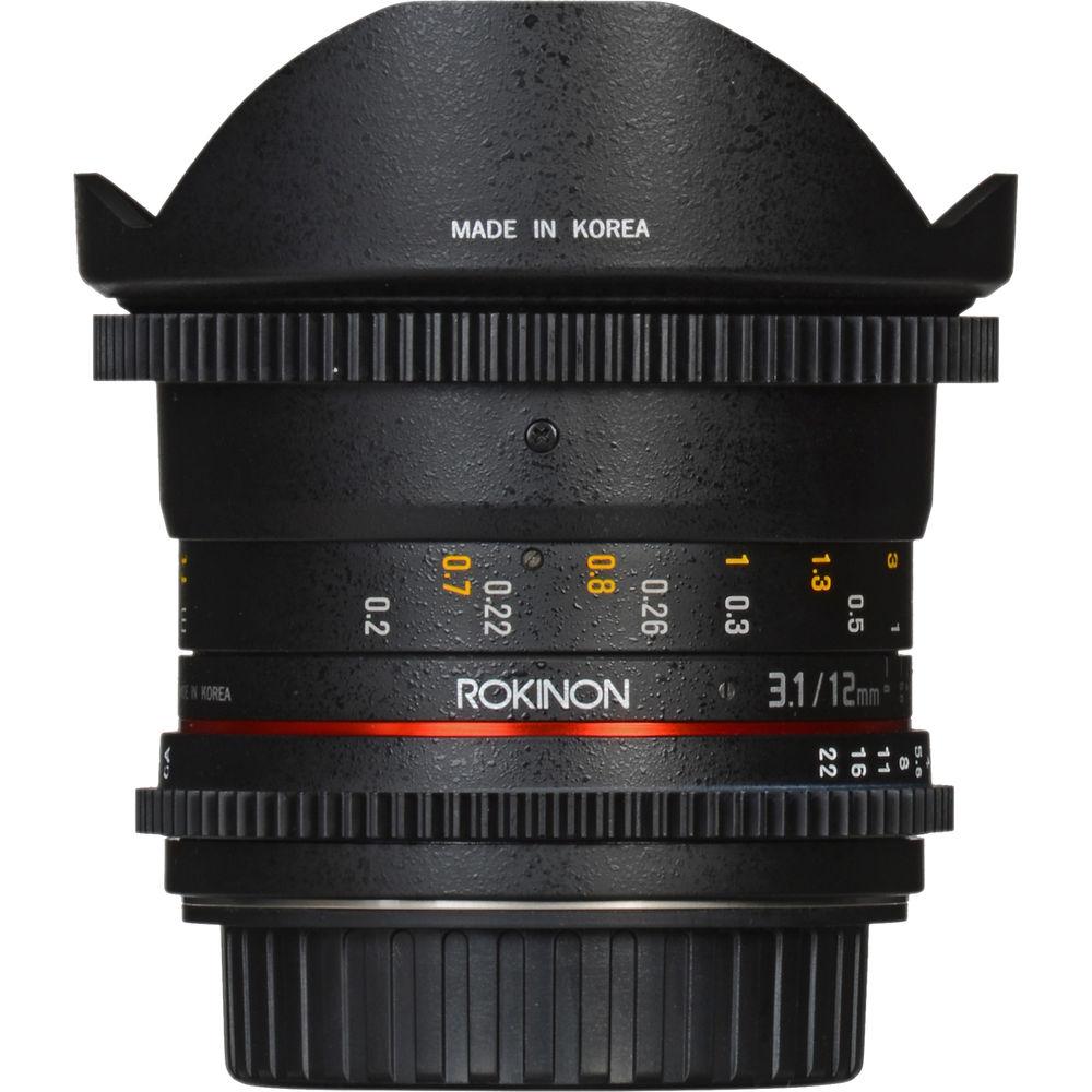 Rokinon 12mm T3.1 ED AS IF NCS UMC Cine DS Fisheye Lens for Canon EF Mount