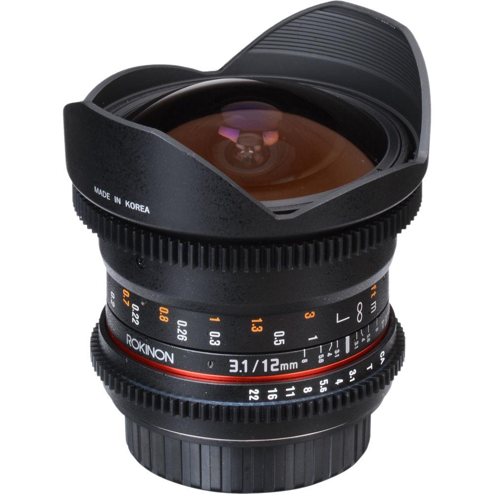 Rokinon 12mm T3.1 ED AS IF NCS UMC Cine DS Fisheye Lens for Canon EF Mount