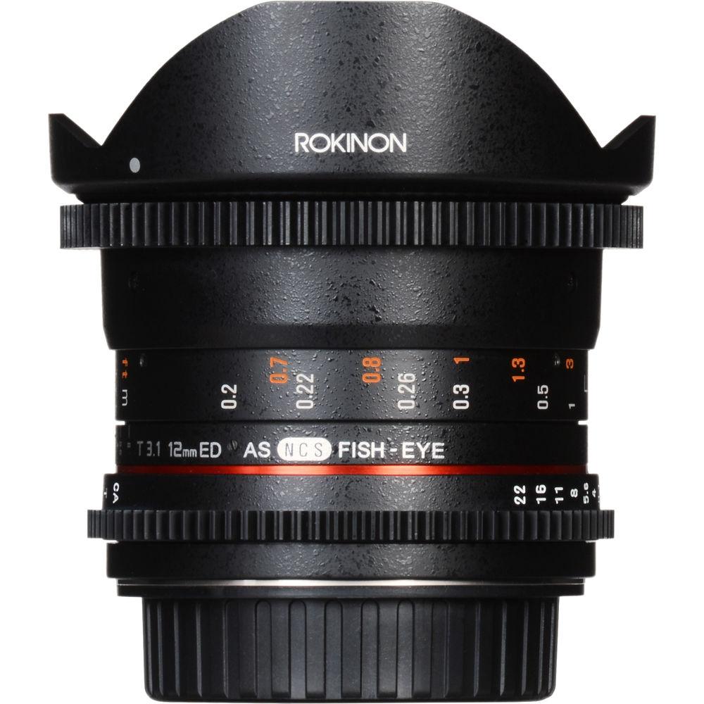 Rokinon 12mm T3.1 ED AS IF NCS UMC Cine DS Fisheye Lens for Nikon F Mount