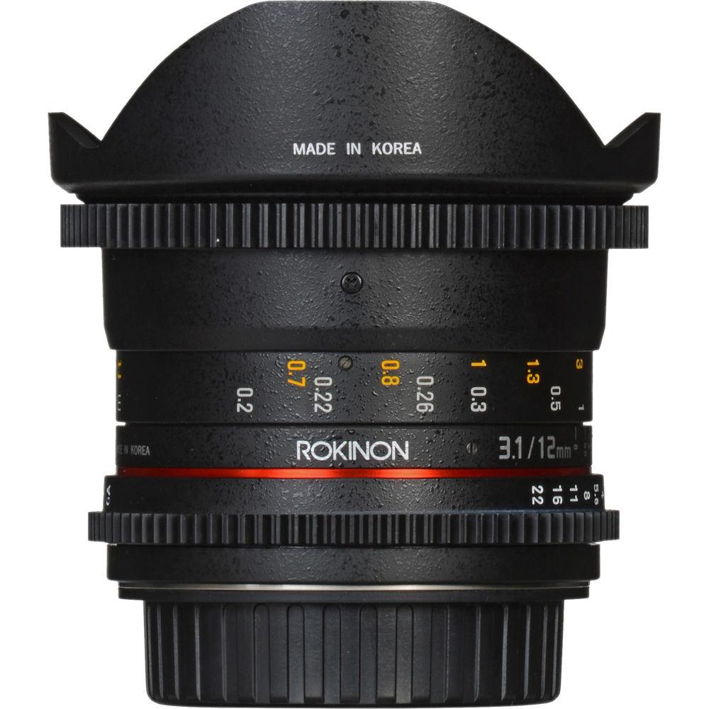 Rokinon 12mm T3.1 ED AS IF NCS UMC Cine DS Fisheye Lens for Nikon F Mount