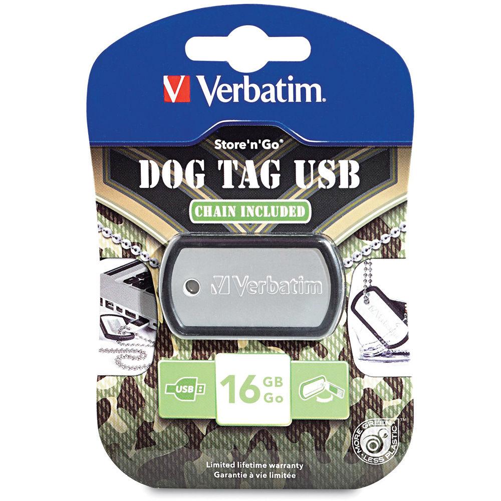 Verbatim 16GB Dog Tag USB Flash Drive