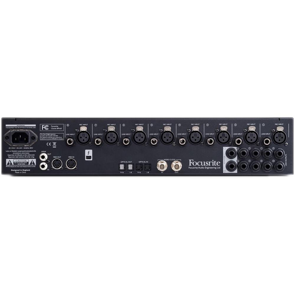 Focusrite Clarett 8PreX 26x28 Thunderbolt Audio Interface