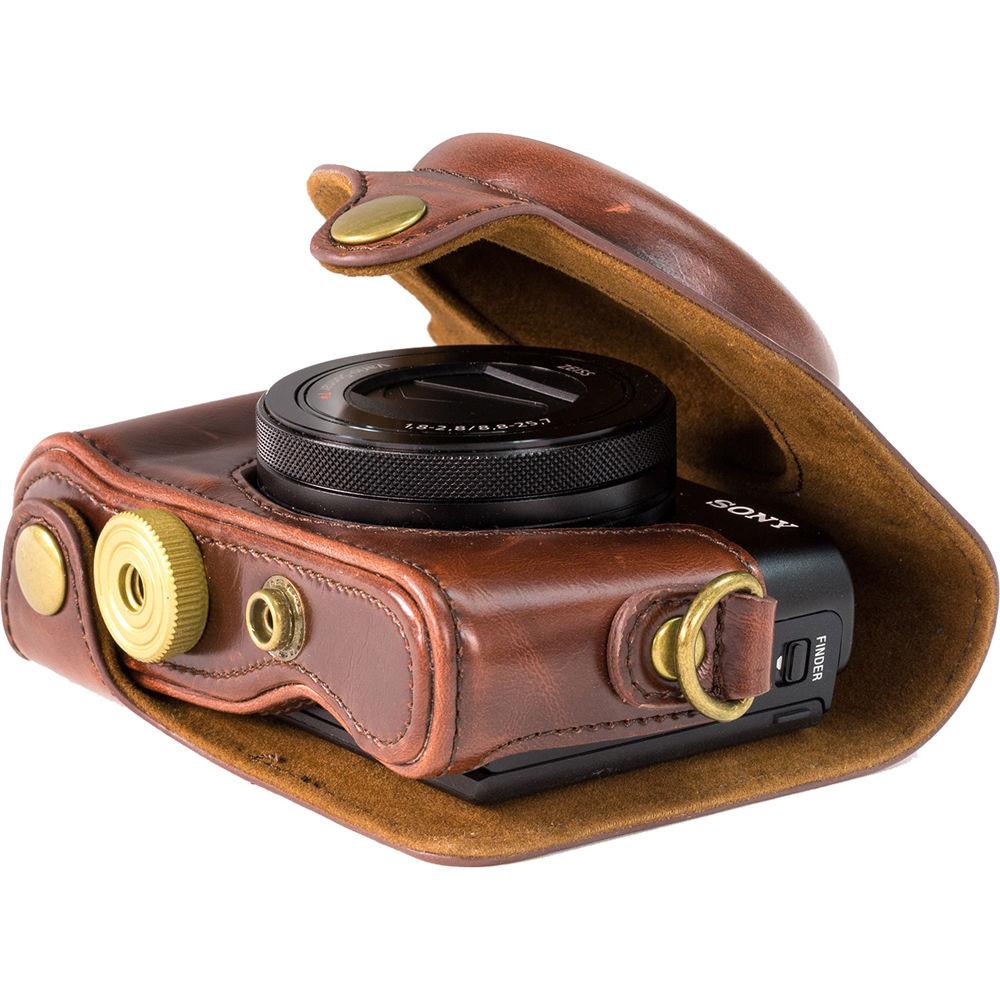 MegaGear Ever Ready  Leather Camera Case for Sony Cyber-shot DSC-HX90V or DSC-HX80B