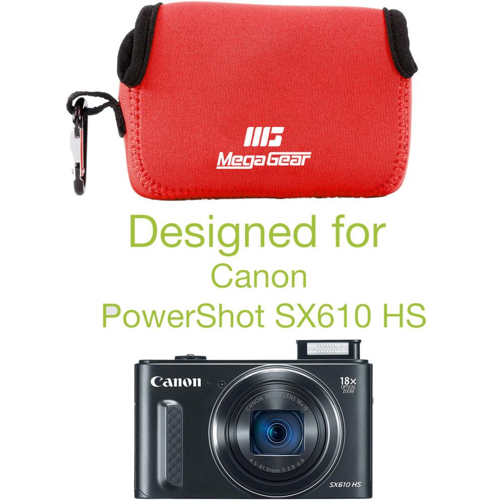 MegaGear Ultra-Light Neoprene Camera Case for Canon SX720 HS, Canon PowerShot SX610 HS, and SX600 HS